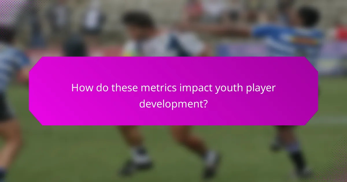 How do these metrics impact youth player development?