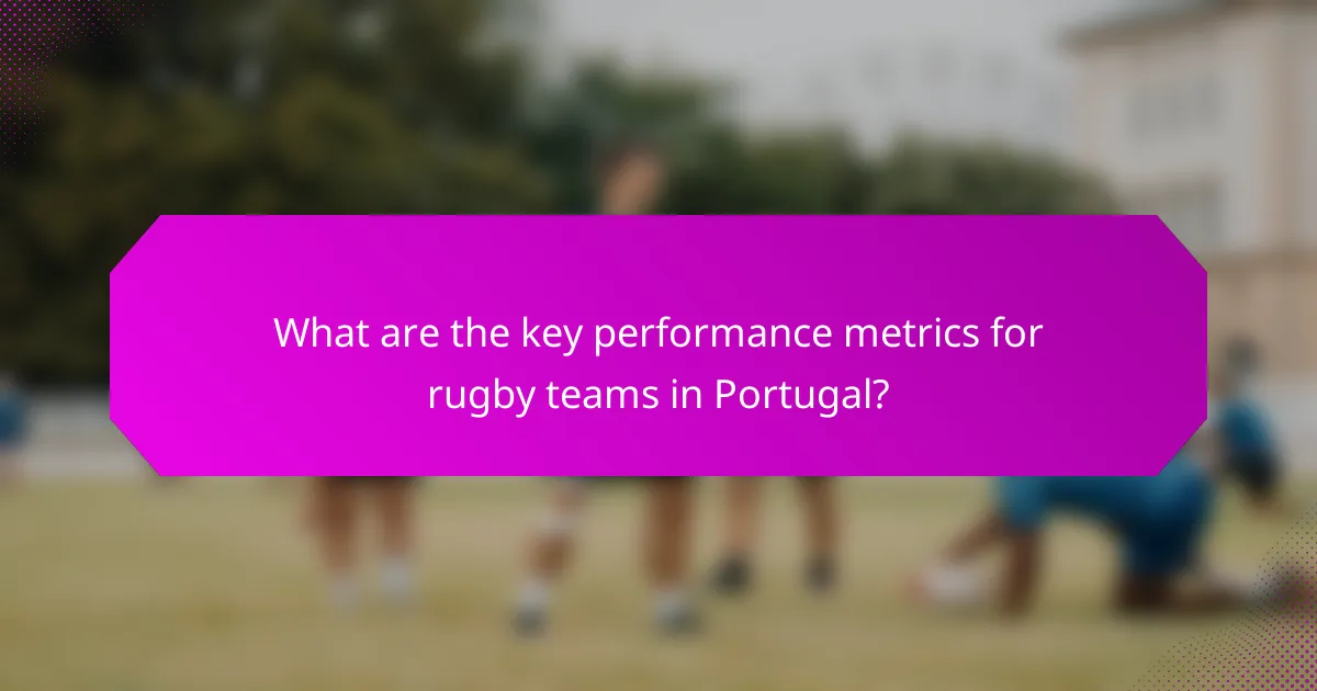 What are the key performance metrics for rugby teams in Portugal?