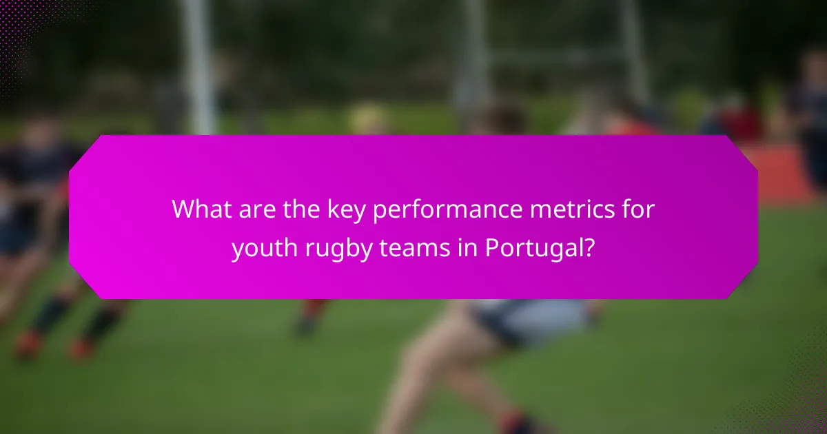 What are the key performance metrics for youth rugby teams in Portugal?